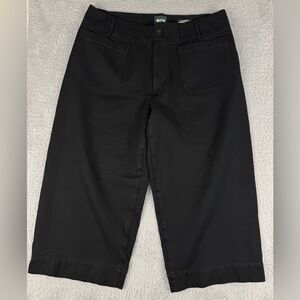 Anthropologie Maeve The Colette Crop Wide Leg Pants in Black Size 16w